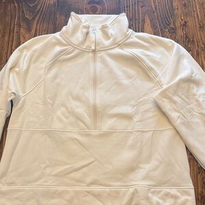 NWT Cream Ivory Half-Zip Pullover Sweatshirt size Large